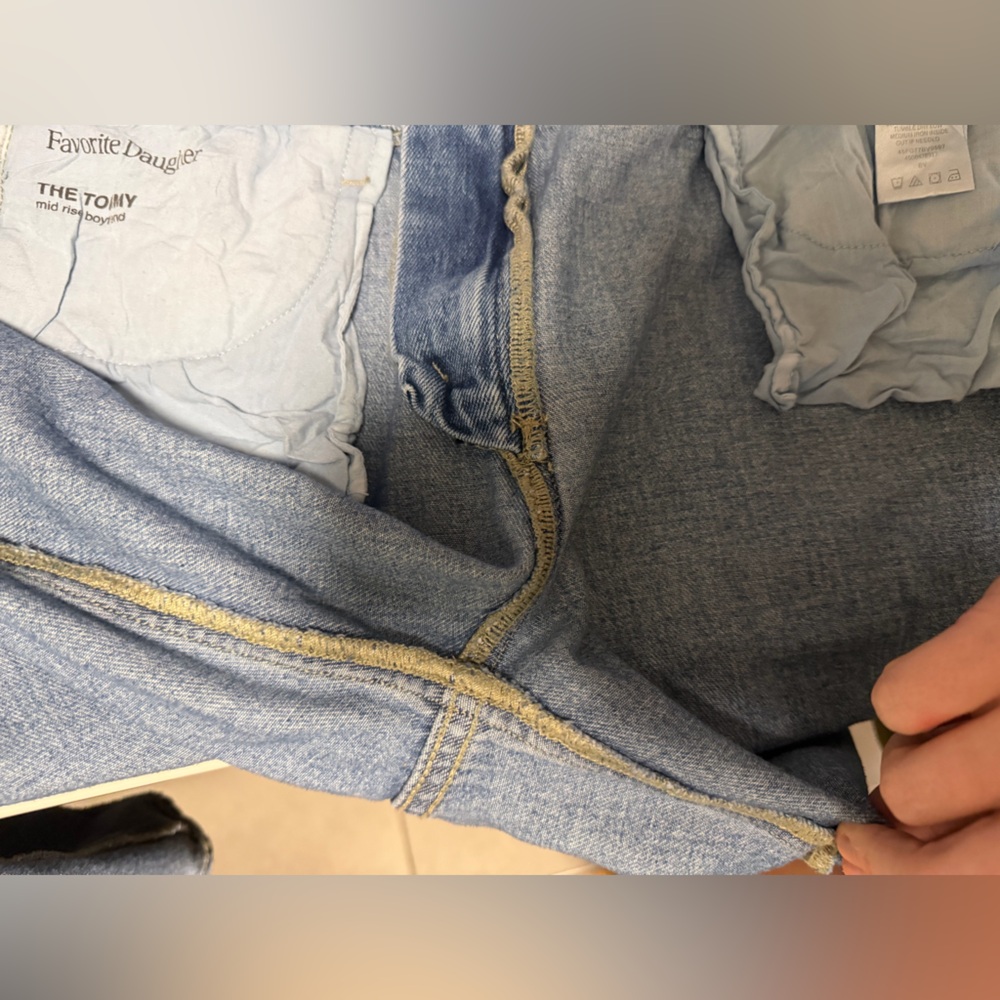 Favorite Daughter 100% Cotton Tommy Mid Rise Boyfriend Jeans - Picture 15 of 16
